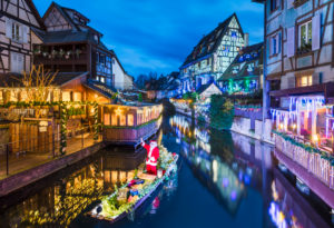 Old town of Colmar with Christmas decorations, Alsace, France Old town of Colmar with Christmas decorations, Alsace, France